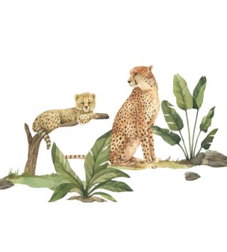 Safari /  Nálepka na stenu Safari - gepardy DK431 