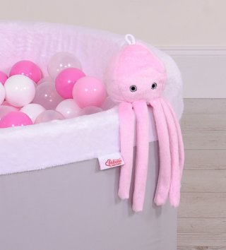 Plyšové hračky /  Roztomilá plyšová chobotnica s hrkálkou 31cm - Ružová 