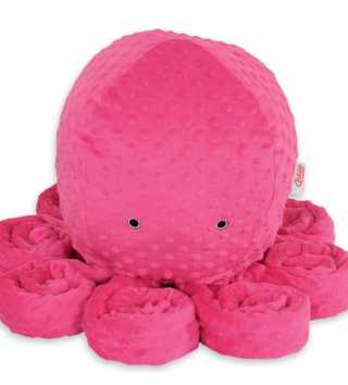 Plyšové hračky /  Roztomilá plyšová chobotnica 75cm Minky - Fuchsiová 