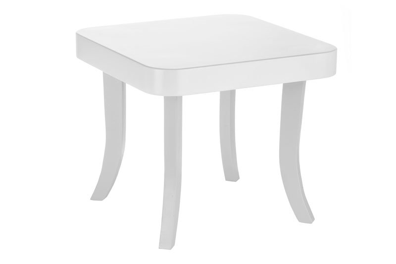 Stolíky /  Luxusný biely stolík štvorec 
