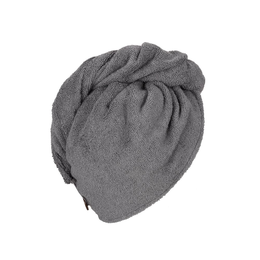 Uteráky /  Bambusový uterák/turban na vlasy - Grey 