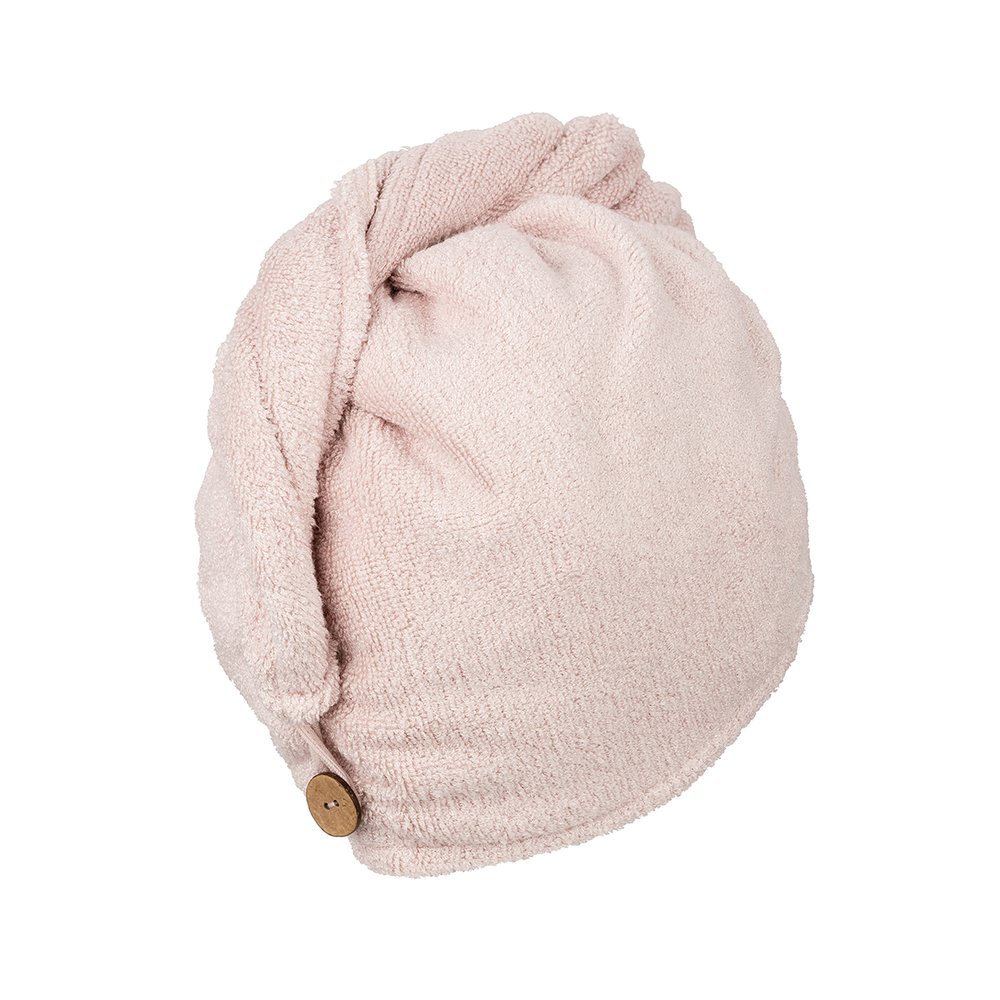 Uteráky /  Bambusový uterák/turban na vlasy - Púdrovo ružový 