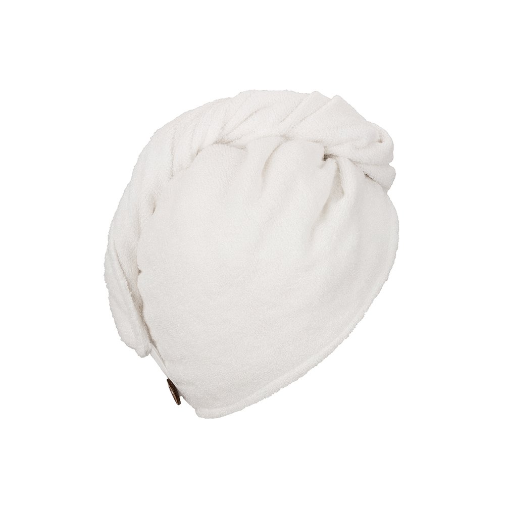 Uteráky /  Bambusový uterák/turban na vlasy - White 
