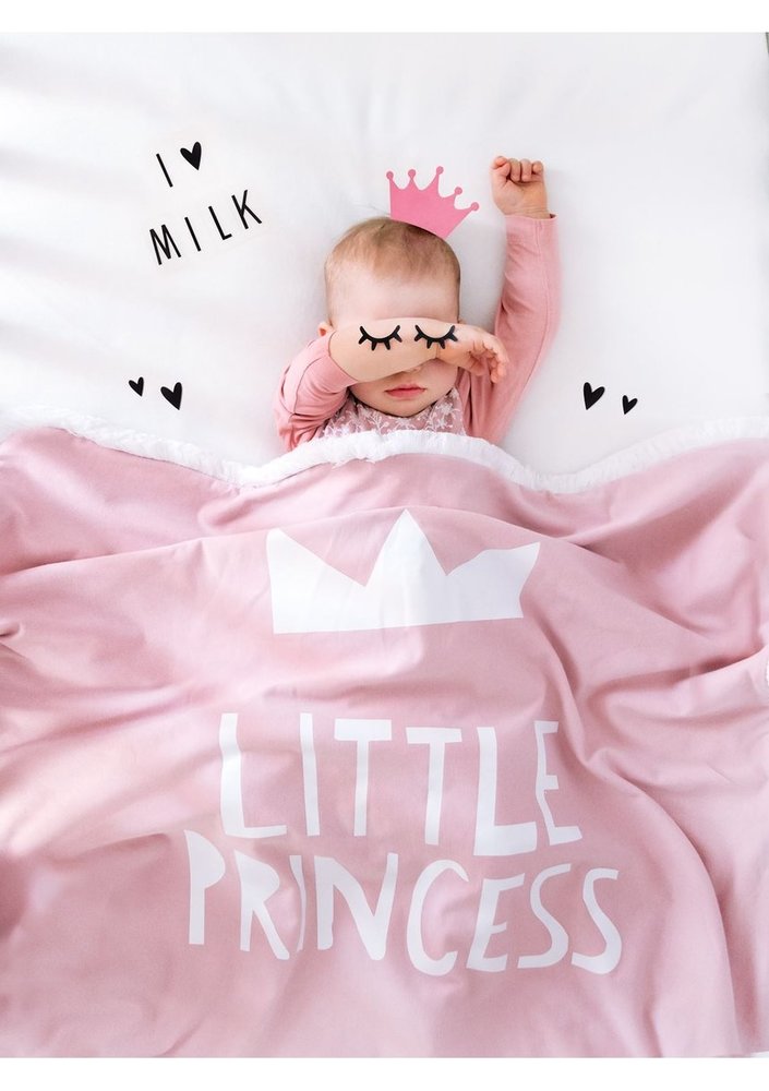 Deky /  Bavlnená detská deka Little princess - ružová 