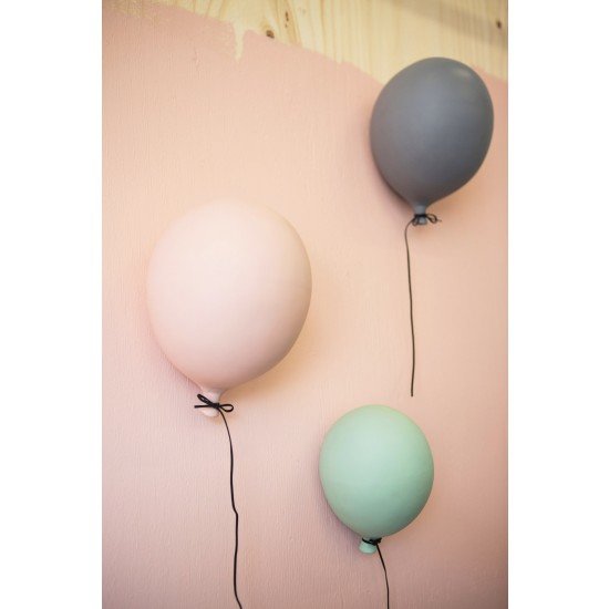 Doplnky /  Dekorácia na stenu keramický balónik ByON - šedý 