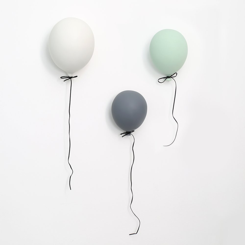Doplnky /  Dekorácia na stenu keramický balónik ByON - biely 
