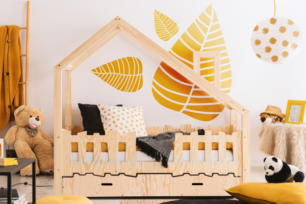 Domčekové postele /  Detská domčeková posteľ so zábranou YOKO 