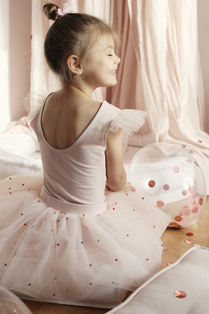 Body, overaly /  Detské body Ballerina - púdrovo ružové 