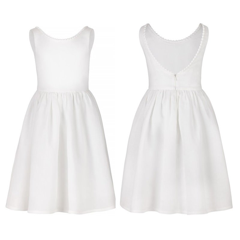 Šaty, sukne /  Detské ľanové šaty Audrey - White 