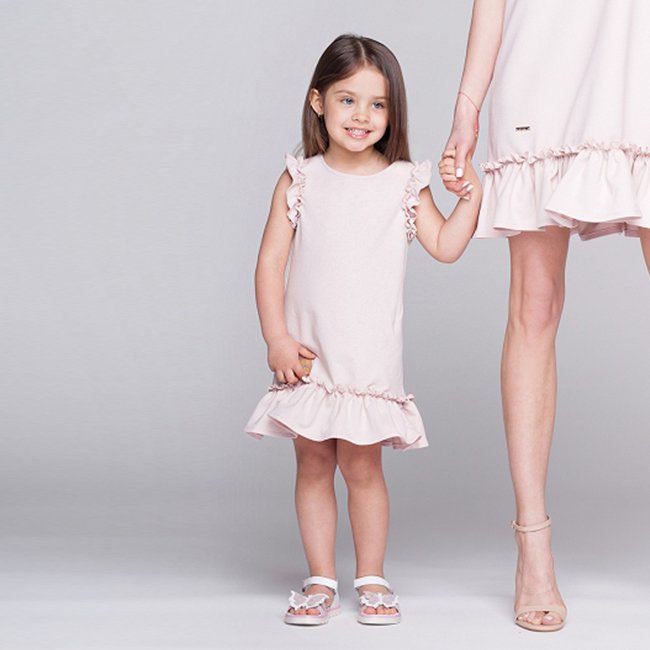 Šaty, sukne /  Detské letné šaty Butterfly - púdrovo ružové 