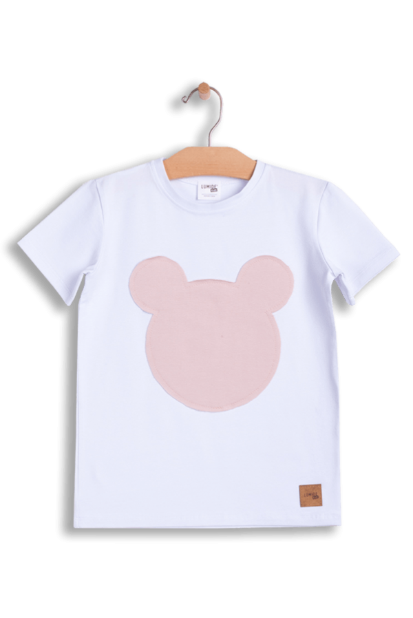 Tričká s krátkym rukávom /  Detské tričko s krátkym rukávom Mouse - biele/ružové 