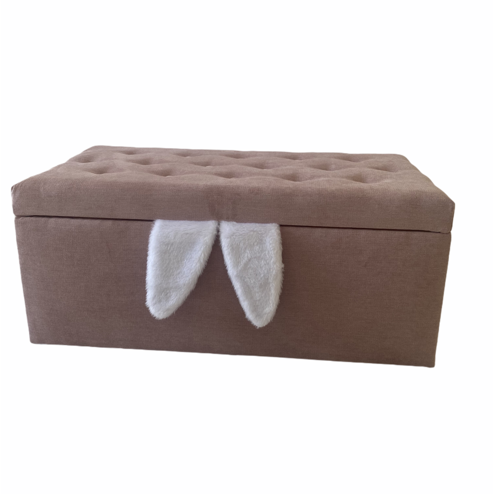 Koše na hračky, úložné boxy /  Detský sedací box s úložným priestorom Bunny 