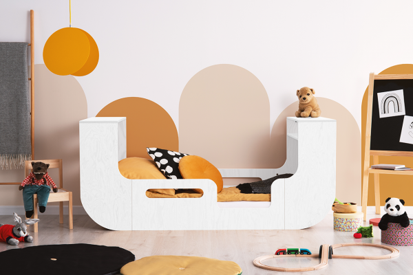 Detské postele /  Dizajnová detská posteľ biela RIKO 