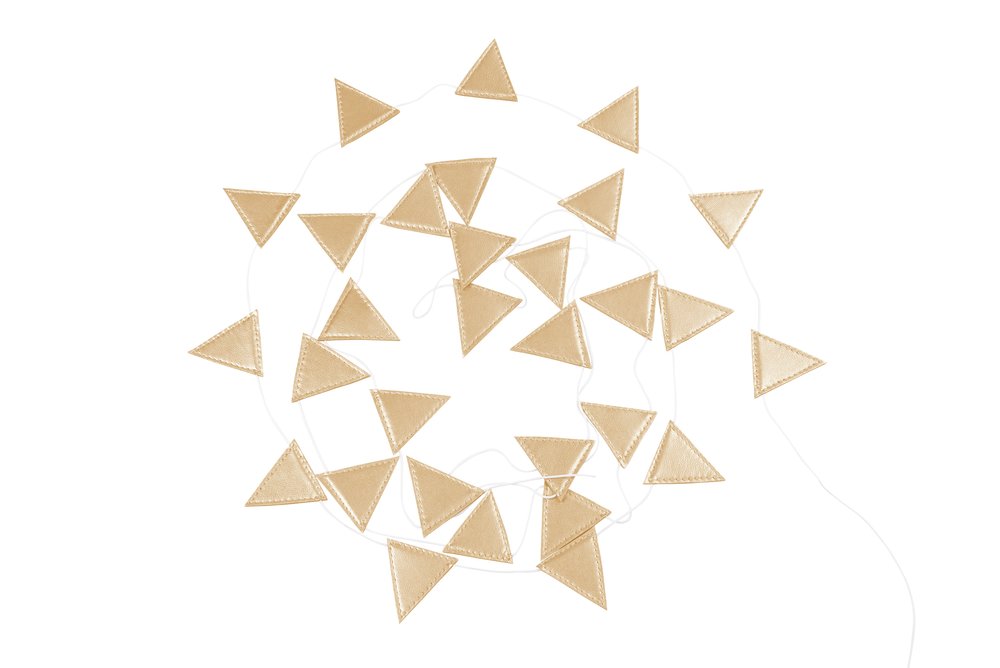 Girlandy /  Girlanda trojuholníky 3,3 m - Gold 