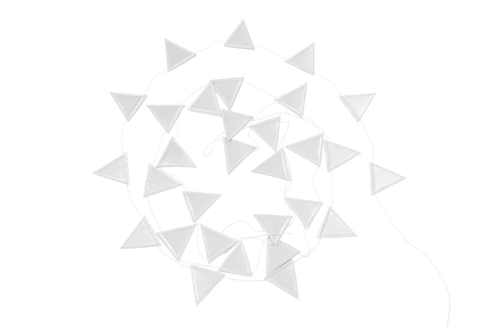 Girlandy /  Girlanda trojuholníky 3,3 m - Silver 