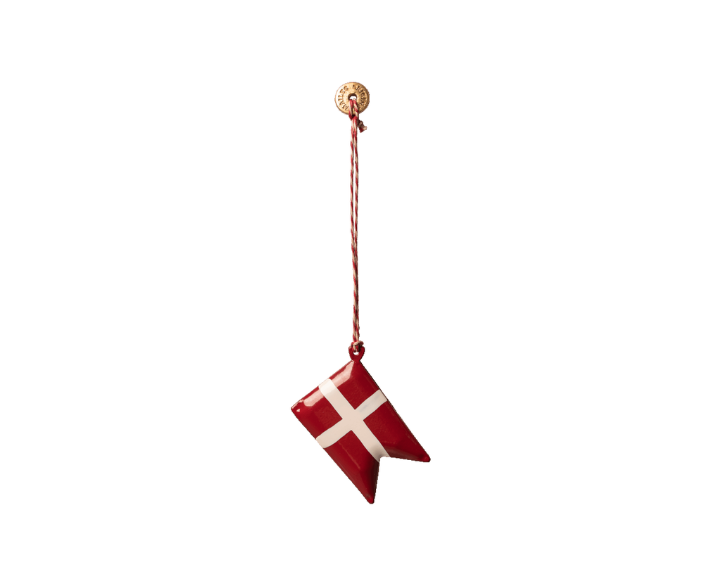 Maileg hračky /  Kovová dekorácia Maileg - vlajka Dánska 