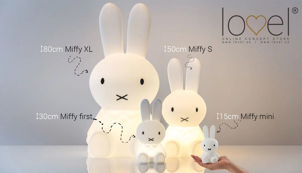 Lampy, osvetlenie /  Detská lampa Zajko Miffy XL 