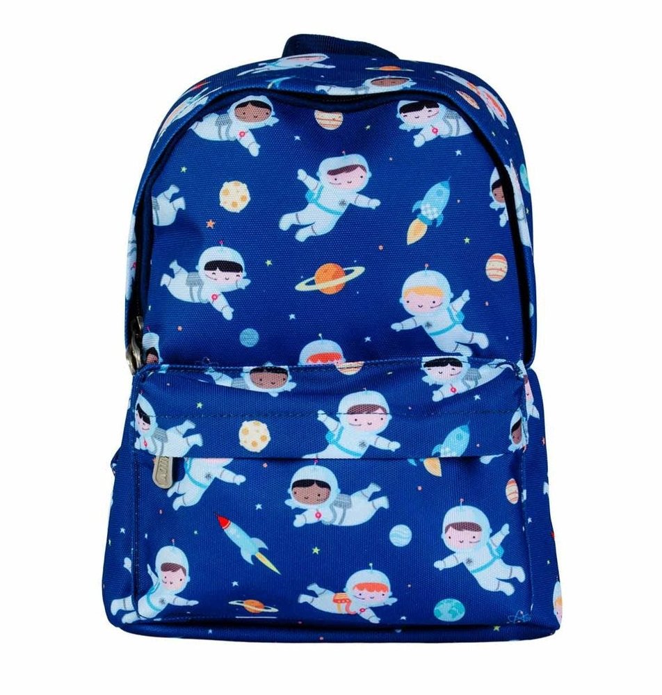 Ruksaky, kufríky, tašky /  Mini ruksak modrý s potlačou astronautov 