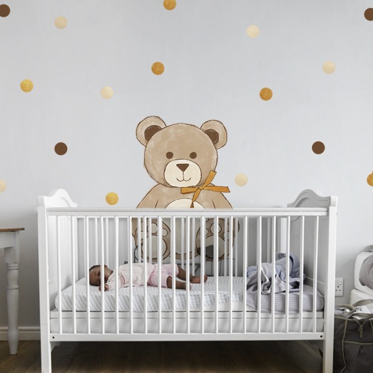 Zvieratá /  Nálepka na stenu Teddy - medvedík DK240 