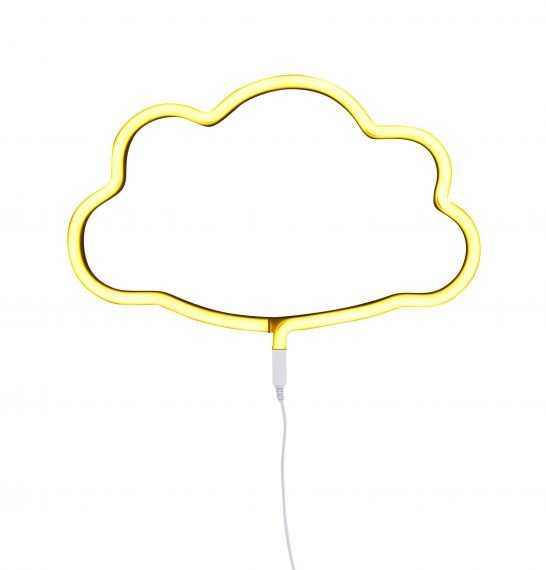 Lampy, osvetlenie /  Neonové LED svetlo Oblak - žlté 