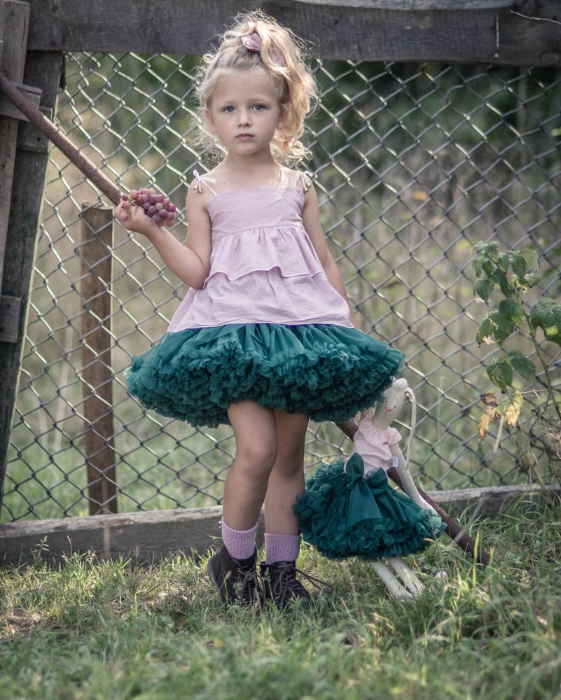 Sukne /  Petti sukňa Dolly Princess - smaragdová 