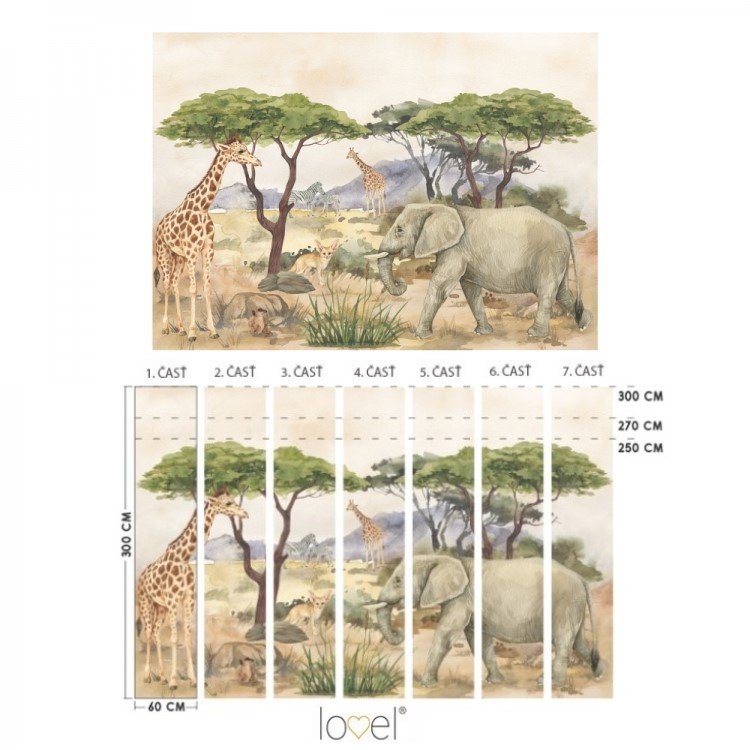 Tapety /  Vinylová tapeta Safari Džungľa W12 