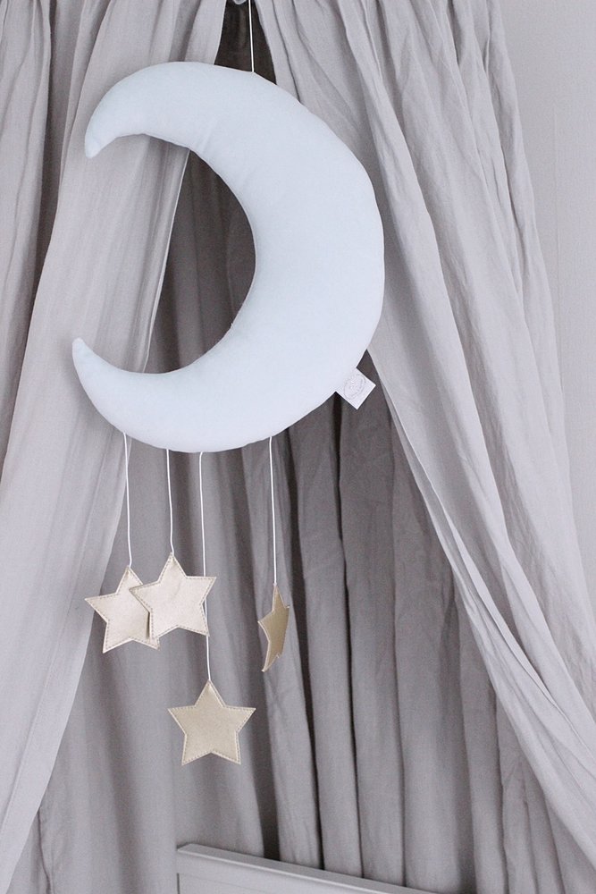 Baldachýny + doplnky /  Závesná dekorácia mesiačik Shiny - White 