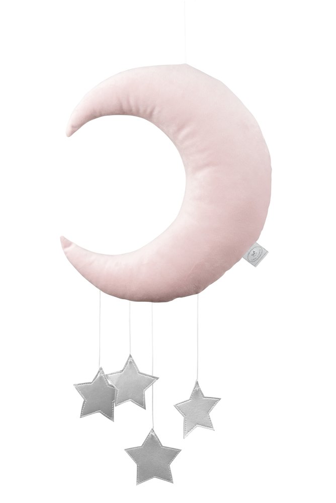 Baldachýny + doplnky /  Závesná dekorácia mesiačik Shiny - Dusty Pink 