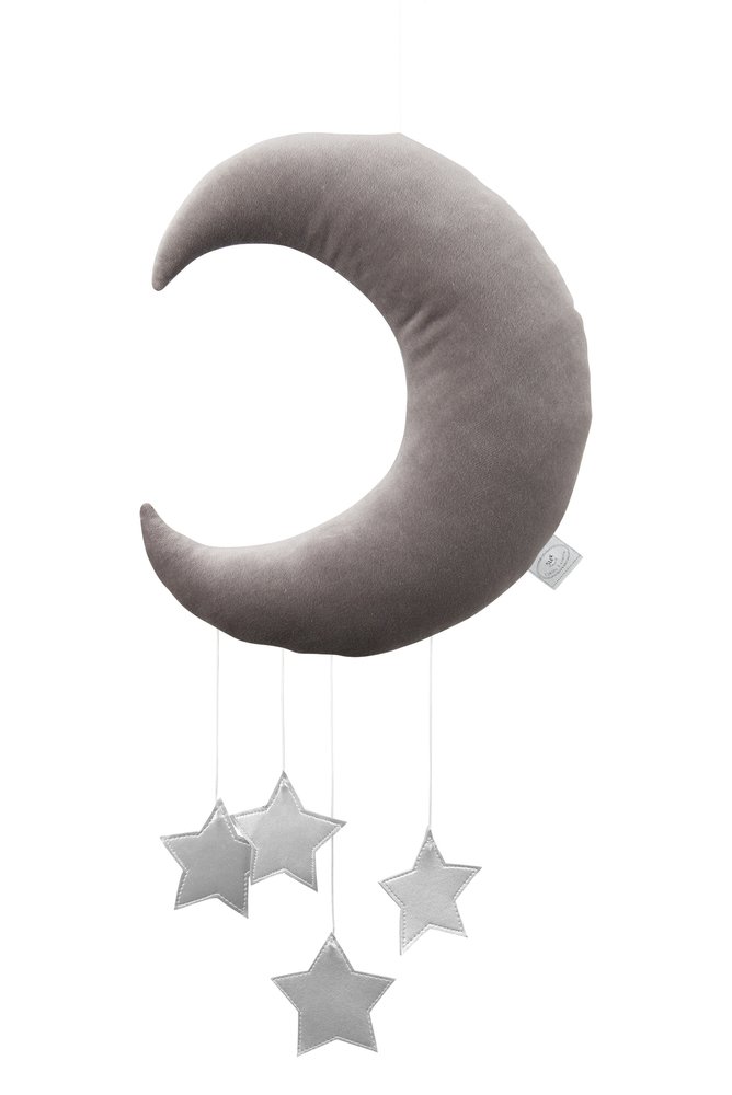 Baldachýny + doplnky /  Závesná dekorácia mesiačik Shiny - Grey 