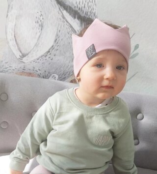 Čiapky, čelenky, šiltovky /  Čelenka korunka - ružová 