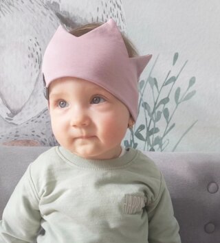 Čiapky, čelenky, šiltovky /  Čelenka korunka - ružová 