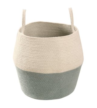 Koše na hračky, úložné boxy /  Bavlnený košík Zoco Vintage Blue - Natural 