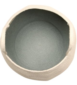 Koše na hračky, úložné boxy /  Bavlnený košík Zoco Vintage Blue - Natural 