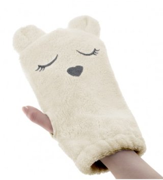 Uteráky /  Bambusová rukavica na umývanie tela Mouse - Beige 