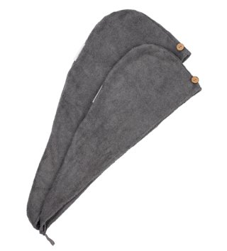 Uteráky /  Bambusový uterák/turban na vlasy - Grey 