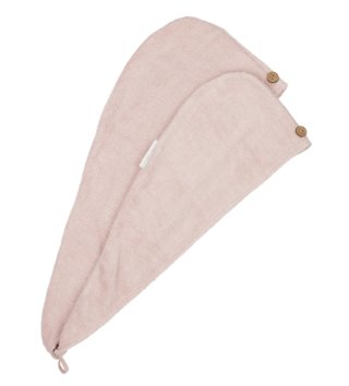 Uteráky /  Bambusový uterák/turban na vlasy - Púdrovo ružový 