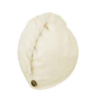 Uteráky /  Bambusový uterák/turban na vlasy - Vanilla 