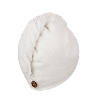 Uteráky /  Bambusový uterák/turban na vlasy - White 