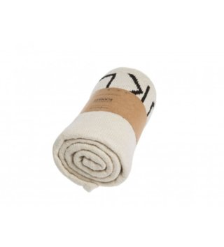 Deky /  Bavlnená deka/ prikrývka ABC Natural - Black 