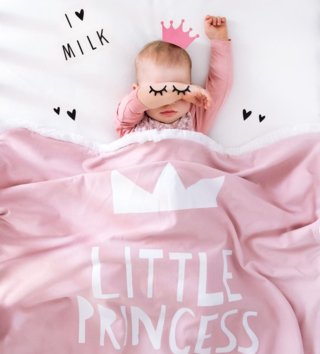Deky /  Bavlnená detská deka Little princess - ružová 