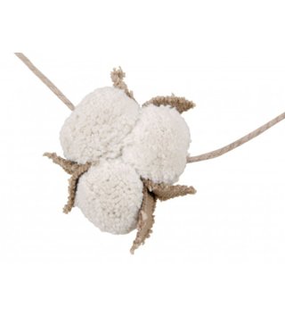 Girlandy /  Bavlnená girlanda Cotton Bolls kvety 150 cm 