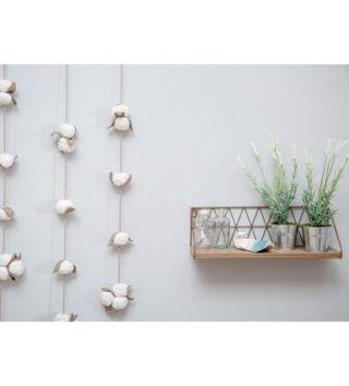 Girlandy /  Bavlnená girlanda Cotton Bolls kvety 150 cm 