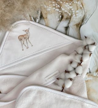 Uteráky /  Bavlnená osuška pre novorodencov Fawn 80x80 - Vanilla 