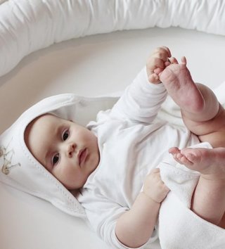 Uteráky /  Bavlnená osuška pre novorodencov Fawn 80x80 - White 