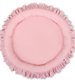 Baldachýny + doplnky /  Bavlnený baldachýn + okrúhle hniezdo - Pudrovo ružový 