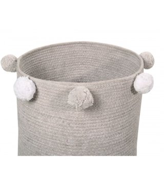 Koše na hračky, úložné boxy /  Bavlnený košík Bubbly Grey 
