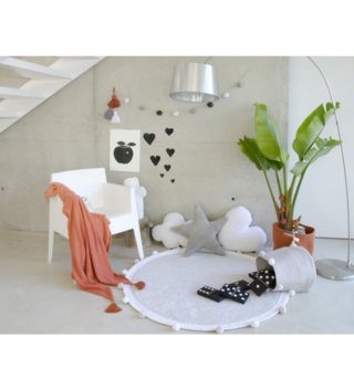 Koše na hračky, úložné boxy /  Bavlnený košík Bubbly Grey 