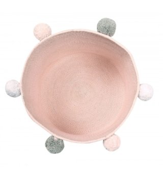 Koše na hračky, úložné boxy /  Bavlnený košík Bubbly Pink 