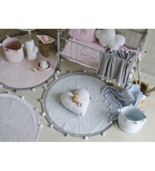 Koše na hračky, úložné boxy /  Bavlnený košík Bubbly Pink 