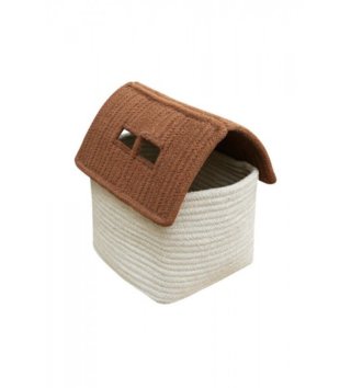 Koše na hračky, úložné boxy /  Bavlnený košík Eco-City House Toffee 